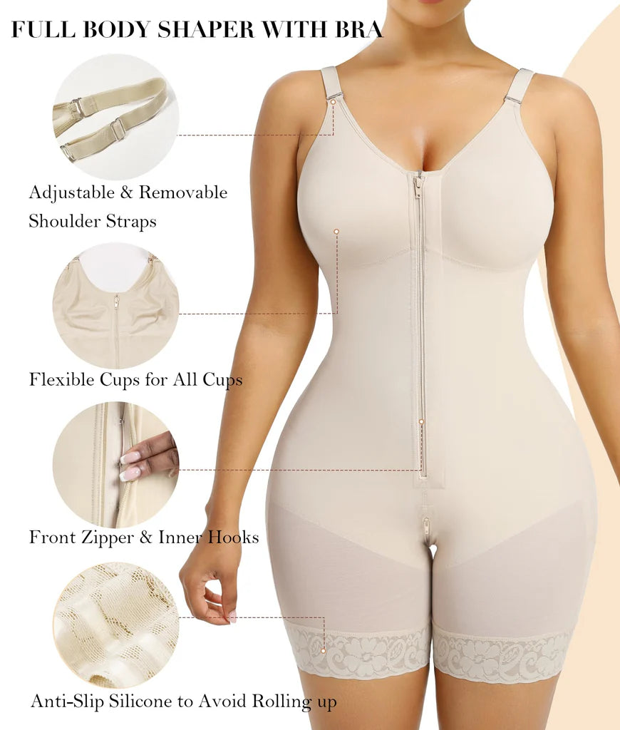 High Compression Fajas Colombianas Body Shapewear Women Corrective Girdle Tummy Control Post Liposuction BBL Slimming Waist Belt
