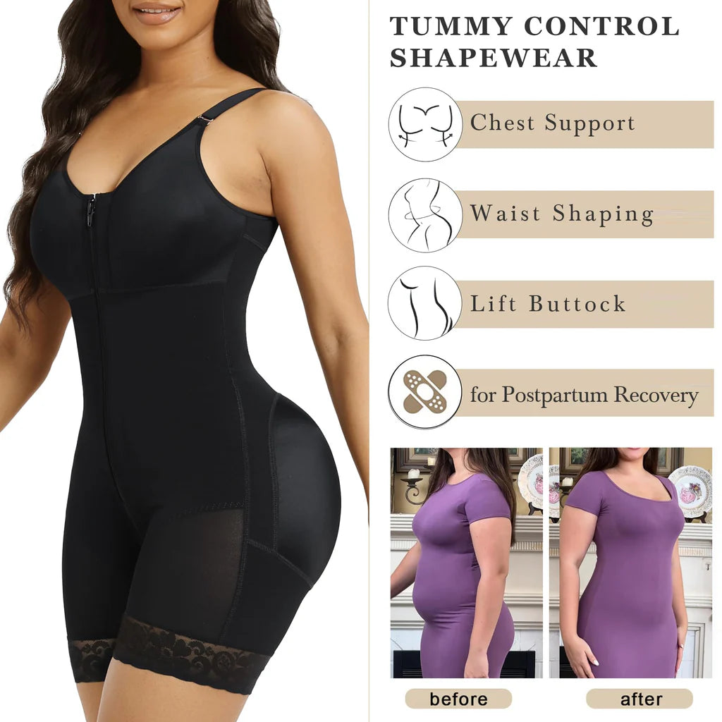 High Compression Fajas Colombianas Body Shapewear Women Corrective Girdle Tummy Control Post Liposuction BBL Slimming Waist Belt