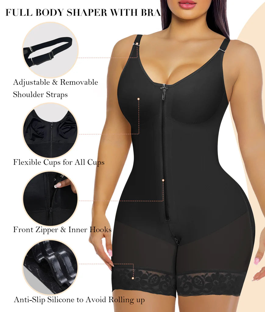 High Compression Fajas Colombianas Body Shapewear Women Corrective Girdle Tummy Control Post Liposuction BBL Slimming Waist Belt